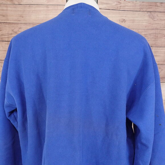 VINTAGE ST LOUIS BLUES THE GAME EMBROIDERED CREW NECK SWEATSHIRT SZ L 90s - Picture 7 of 9